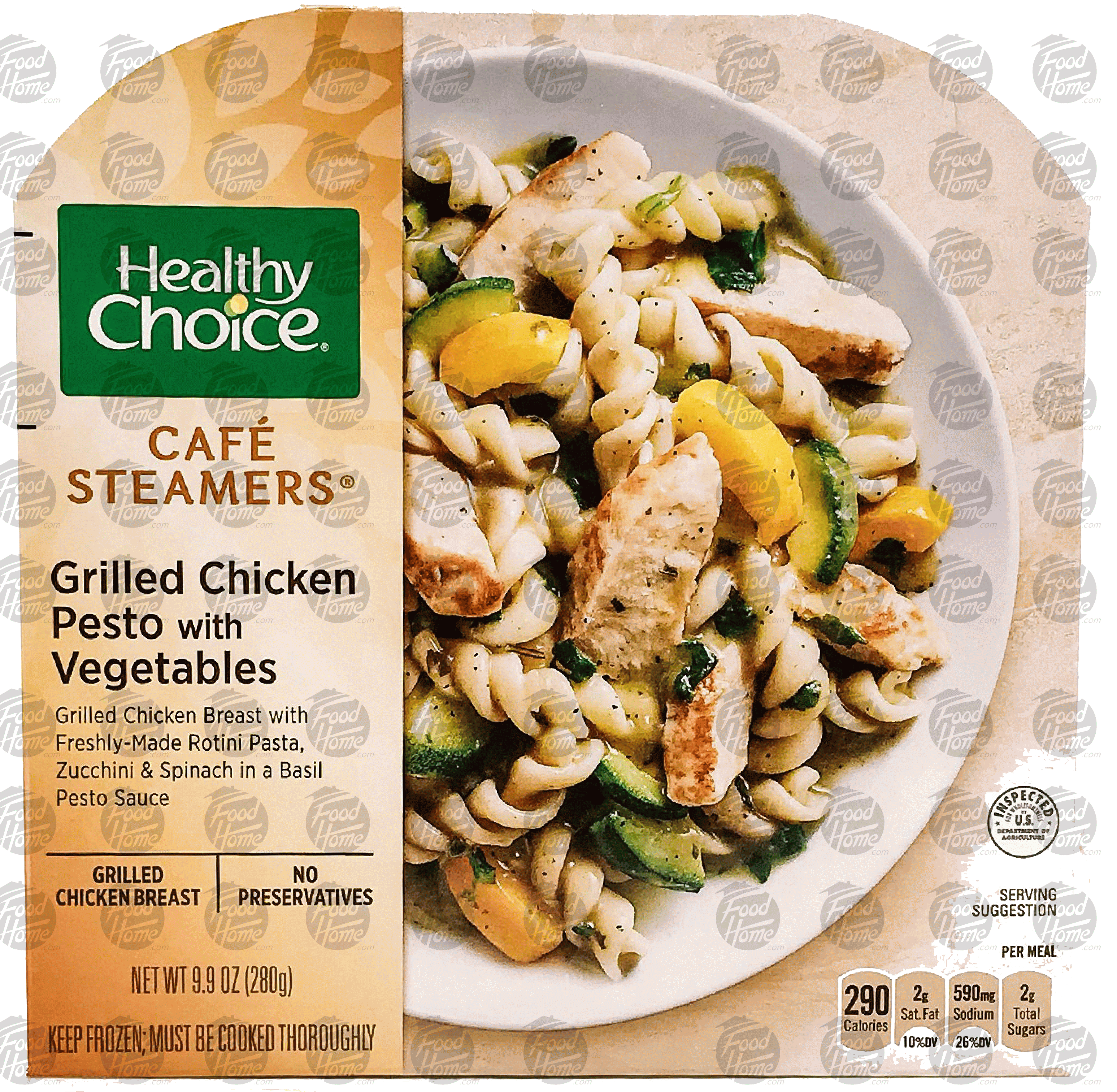 Healthy Choice Cafe Steamers Top Chef; grilled chicken pesto with vegetables Full-Size Picture